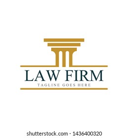 Pillar Logo Template. Column Vector illustration Design