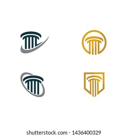 Pillar Logo Template. Column Vector illustration Design