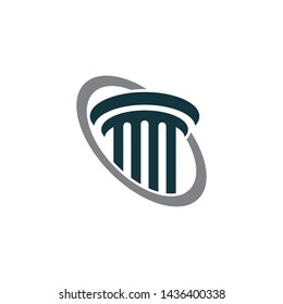 Pillar Logo Template. Column Vector illustration Design