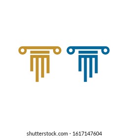 Pillar Logo Template. Column Vector illustration Design