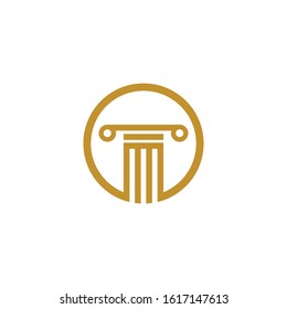 Pillar Logo Template. Column Vector illustration Design