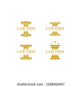 Plantilla de logotipo del pilar. Diseño de ilustración de vectores de columna