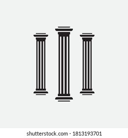 Pillar Logo Template. Column Vector Icon