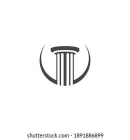 Pillar Logo Template. Column Vector illustration Design