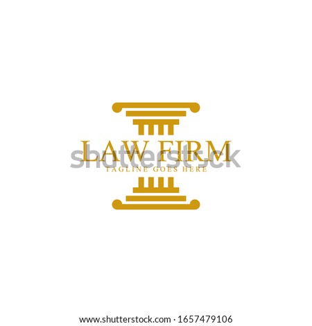 Pillar Logo Template. Column Vector illustration Design