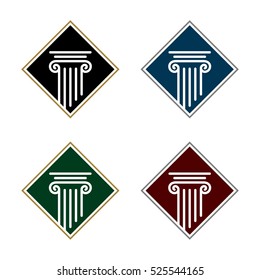 Pillar Logo Template for Law Office Illustration Design. Vector EPS 10.
