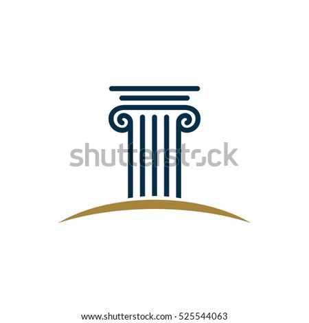 Pillar Logo Template for Law Office Illustration Design. Vector EPS 10.