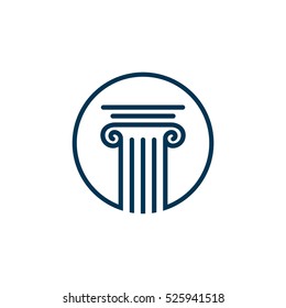 Pillar Logo Template for Lawyer Firm Illustration Design. Vector EPS 10.