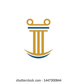 Pillar logo template vector icon