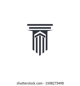 Pillar logo template vector icon