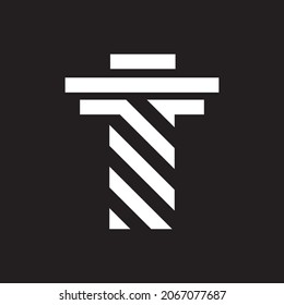 Diseño de iconos vectoriales de la plantilla del logotipo del pilar