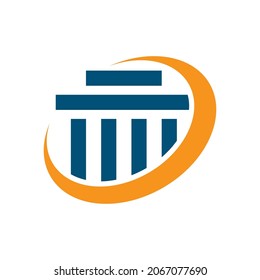 Pillar logo template vector icon design