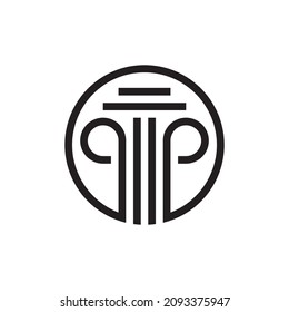 Diseño de iconos vectoriales de la plantilla del logotipo del pilar