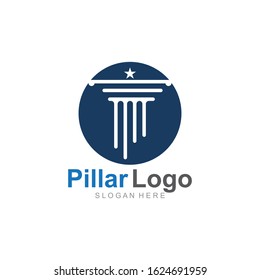 Pillar Logo Template,Column Vector Illustration icon