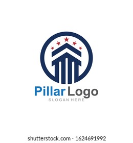 Pillar Logo Template,Column Vector Illustration icon