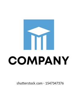 pillar logo vector design template sign