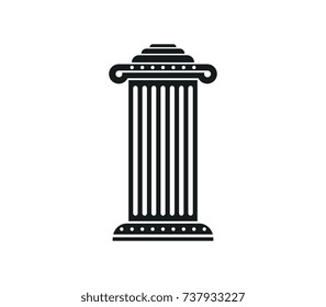Pillar logo vector illustration.