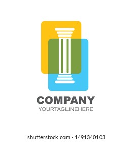 pillar Logo vector Template illustration design