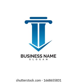 pillar Logo vector Template illustration design