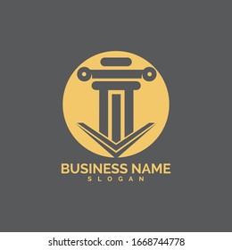 pillar Logo vector Template illustration design