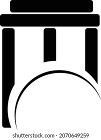 pillar museum illustration logo vector