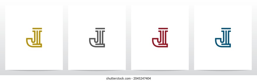 Pillar On Letter Logo Design J