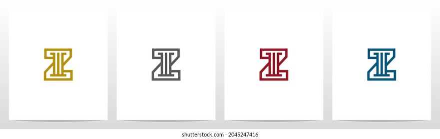 Pillar On Letter Logo Design Z