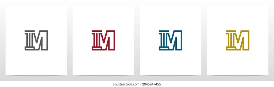 Pillar On Letter Logo Design M