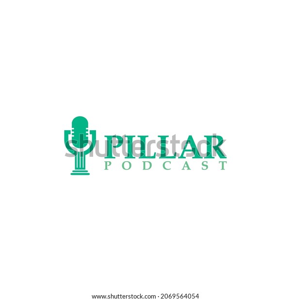 Pillar Podcast Logo Design\
Vector