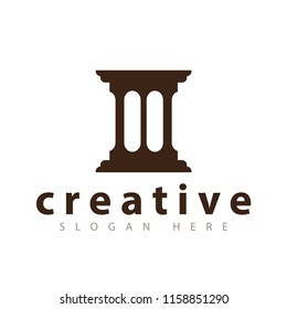 Pillar pole logo icon vector