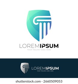 o logotipo do pilar e do escudo simboliza força e segurança