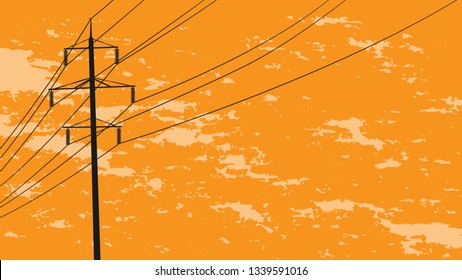 pillar sunset orange