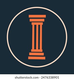 Pillar symbol abstract beautiful dark blue background vector illustration design