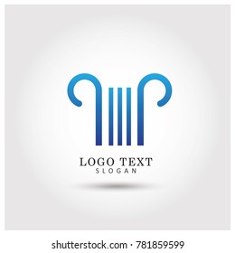 Pillar Symbol & Icon Logo Vector Template