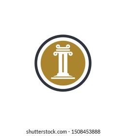 Pillar symbol vector icon illustration