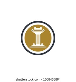 Pillar symbol vector icon illustration