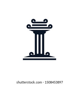 Pillar symbol vector icon illustration