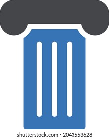 pillar vector glyph colour icon