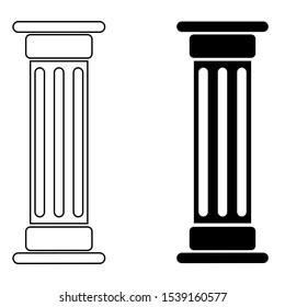 pillar vector icon. ancient illustration symbol. antique sign or logo.