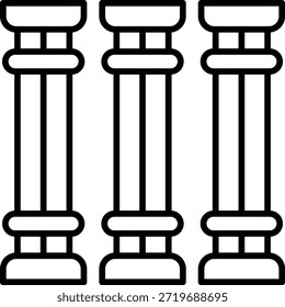 Icono de Vector del pilar. Se puede utilizar para aplicaciones de impresión, móviles y de Web.