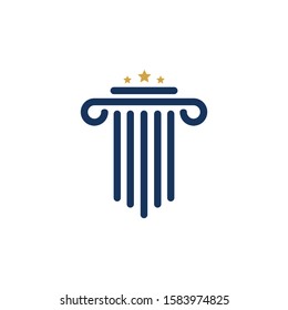 Pillar Vector Icon, Law Firm Logo Template, attorney, lawyer service  vector Illustration