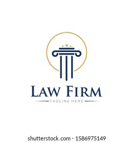 Pillar Vector Icon, Law Firm Logo Template, attorney, lawyer service  vector Illustration