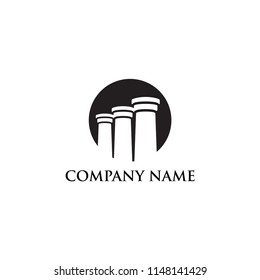 Pillar Vector Icon. Law Office Logo Template