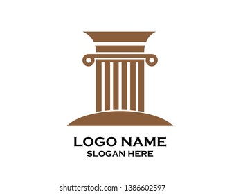 Pillar Vector Icon. Law Office Logo Template - Vector
