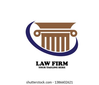 Pillar Vector Icon. Law Office Logo Template - Vector
