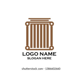 Pillar Vector Icon. Law Office Logo Template - Vector
