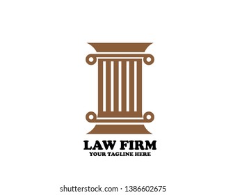 Pillar Vector Icon. Law Office Logo Template - Vector
