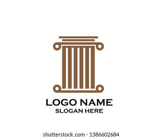 Pillar Vector Icon. Law Office Logo Template - Vector

