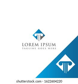Pillar Vector Icon. Law Office Logo Template