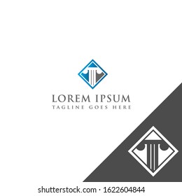 Pillar Vector Icon. Law Office Logo Template
